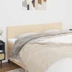vidaXL Têtes de lit 2 Pièces Crème 90x5x78/88 cm Tissu