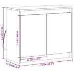 vidaXL Buffet avec LED sonoma gris 72x34x61 cm bois d'ingénierie