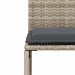 vidaXL Ensemble à manger de jardin et coussins 7 Pièces gris clair rotin