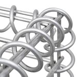 vidaXL Lit surélevé à gabion Acier galvanisé 180x30x60 cm