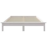 vidaXL Cadre de lit sans matelas blanc 140x190 cm bois de pin massif