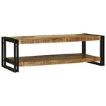vidaXL Table basse 120x50x38 cm en bois massif de manguier brut