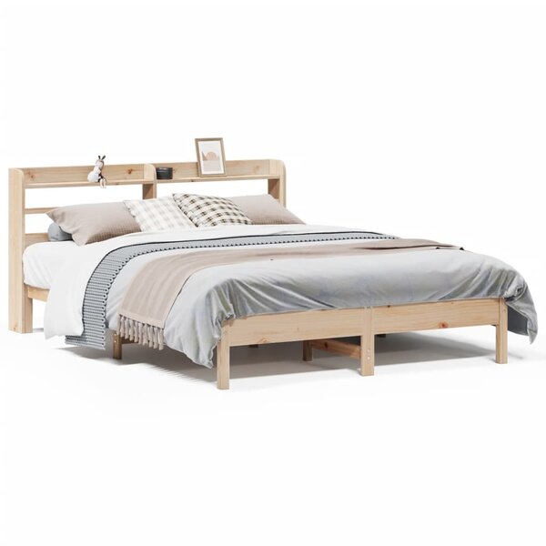 vidaXL Cadre de lit sans matelas 135x190 cm bois de pin massif