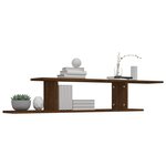 vidaXL Étagère TV murale Chêne marron 125x18x23 cm Bois d'ingénierie
