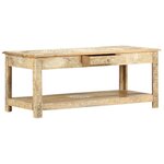 vidaXL Table basse peinte à main 110x50x45 cm Bois de manguier massif