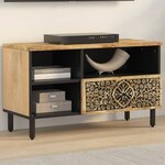 vidaXL Meuble TV 80x33x46 cm bois massif de manguier