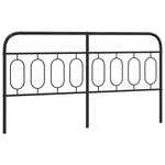 vidaXL Tête de lit métal noir 160 cm