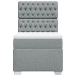 vidaXL Sommier à lattes de lit et matelas Gris clair 90x190 cm Tissu