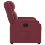 vidaXL Fauteuil inclinable Rouge bordeaux Tissu
