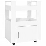vidaXL Chariot de cuisine Blanc 60x45x80 cm Bois d'ingénierie