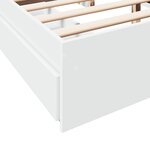 vidaXL Cadre de lit avec tiroirs blanc 150x200 cm bois d'ingénierie