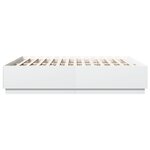 vidaXL Cadre de lit avec lumières LED blanc 180x200 cm bois ingénierie