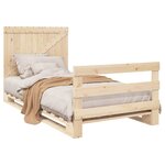 vidaXL Cadre de lit et tête de lit 100x200 cm bois de pin massif