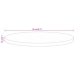 vidaXL Dessus de table Ø 50x2 5 cm rond bois de manguier massif