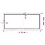 vidaXL Dessus de table marron clair bois chêne massif traité