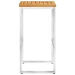 vidaXL Chaises de bar lot de 4 bois d'acacia solide/acier inoxydable