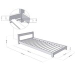 Lit enfant DREAMY 90 x 190 gris