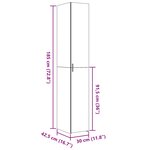 vidaXL Buffet haut blanc 30x42 5x185 cm bois d'ingénierie