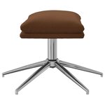 vidaXL Repose-pied Marron 60x60x35 cm Tissu microfibre