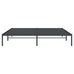 vidaXL Cadre de lit métal noir 193x203 cm
