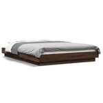 vidaXL Cadre de lit sans matelas chêne marron 120x190 cm
