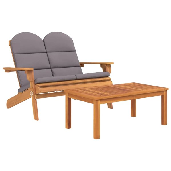 vidaXL Ensemble de salon de jardin Adirondack 2 Pièces bois acacia solide