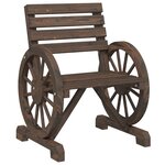 vidaXL Chaises de jardin lot de 4 Bois de sapin massif