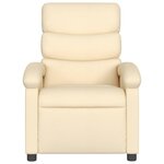 vidaXL Fauteuil inclinable électrique Crème Tissu