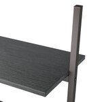 vidaXL Étagère inclinée à 4 niveaux Noir 64x34x150 5 cm
