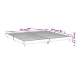 vidaXL Cadre de lit chêne marron 200x200 cm bois d'ingénierie