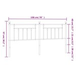 vidaXL Tête de lit métal blanc 193 cm