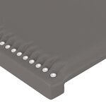 vidaXL Tête de lit à LED Gris 203x16x118/128 cm Similicuir