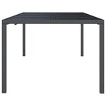 vidaXL Table de jardin anthracite 200x100x72 cm acier