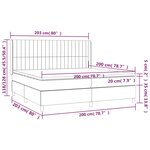 vidaXL Sommier à lattes de lit avec matelas Noir 200x200 cm Tissu