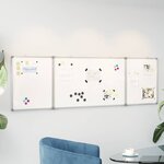 vidaXL Tableau blanc magnétique pliable 160x60x1 7 cm aluminium