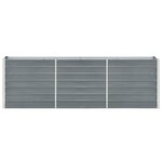 vidaXL Lit surélevé de jardin Acier galvanisé 240x40x77 cm Gris