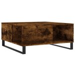 vidaXL Table basse chêne fumé 80x80x36 5 cm bois d'ingénierie