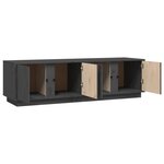 vidaXL Meuble TV Gris 140x40x40 cm Bois de pin massif