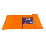 Chemise À Élastique 3 Rabats Carte Lustrée 400gm2 - Format Scolaire 17x22cm - Couleurs Assorties - X 25 - Exacompta