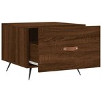 vidaXL Tables basses 2 Pièces chêne marron 50x50x40 cm bois d'ingénierie