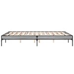 vidaXL Cadre de lit sonoma gris 160x200 cm bois d'ingénierie et métal