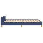 vidaXL Cadre de lit avec tête de lit Bleu 120x200 cm Tissu