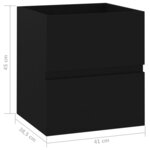 vidaXL Armoire d'évier Noir 41x38 5x45 cm Aggloméré