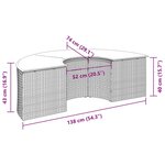 vidaXL Tabouret de jardin avec coussin gris résine tressée