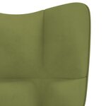vidaXL Chaise de relaxation Vert clair Velours