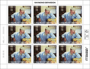 Feuille de 9 timbres - Raymond Depardon - Lettre verte