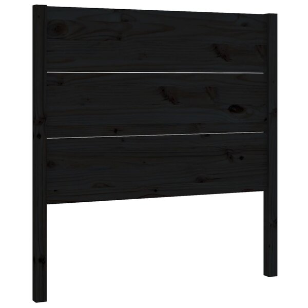 vidaXL Tête de lit Noir 96x4x100 cm Bois massif de pin