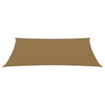 vidaXL Voile d'ombrage 160 g/m² Taupe 3x5 m PEHD