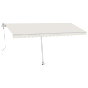 vidaXL Auvent automatique sur pied 500x350 cm Crème