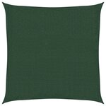 vidaXL Voile d'ombrage 160 g/m² Vert foncé 2x2 m PEHD